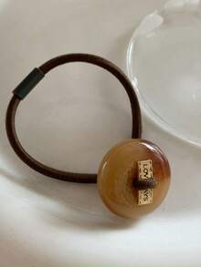 1件韩国新款秋冬发饰，别致优雅的亚克力材质，寓意好运，后脑勺发绳，高骷髅头发饰，适合日常、约会、派对等场合，简约独特，优雅的万圣节礼物。 - 彩色 - 查看 10