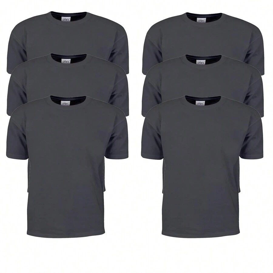Shaka Wear Adult Max Heavyweight T-Shirt Pack Of 6 - 深灰色 - 查看 1