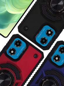 FUNDA USO RUDO CLIP O CON ANILLO PARA MOTO G04 MOTO G24 - Blanco y Negro - Ver 3