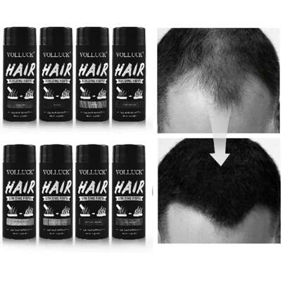 VOLLUCK 头发纤维，适用于稀疏头发，适用于女性和男性，头发颜色适用于灰色头发覆盖，瞬间增厚头发纤维根部补色 28g