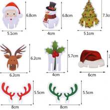 5/10pcs, Christmas Hat Wine Glass Decoration Card Party Tableware Party Supplies Christmas Hat, Wine Glass Card, Christmas Red Wine Glass, Champagne Glass Card, Holiday Decoration Card Suitable For Christmas Party Decoration,Christmas