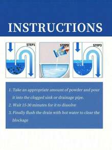 10/5/1pc Super Strong Drain Cleaner To Drain Your Kitchen Sink, Toilet And Pipe In Seconds