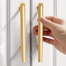 10 PCS Gold Cabinet Drawer Pulls - Kitchen Cabinet Handles, Brushed Nickel Finish, Stainless Steel Drawer Knobs, Suitable For Drawers - Multicolor - View 5