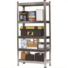 5-Tier Shelving Unit Steel Shelving Unit For Storage Tool-Free Assembly For Garage Shed Load Capacity 500Kg Heavy Duty Storage Racking - Variant1 - View 6