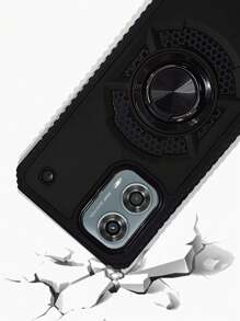 FUNDA USO RUDO CLIP O CON ANILLO PARA MOTO G04 MOTO G24 - Blanco y Negro - Ver 6