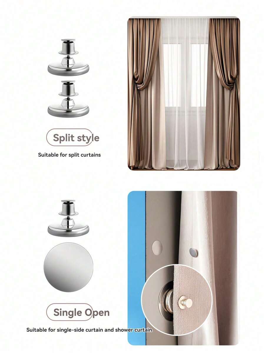 5pairs Window Clips, Fasteners For Curtain, Prevent