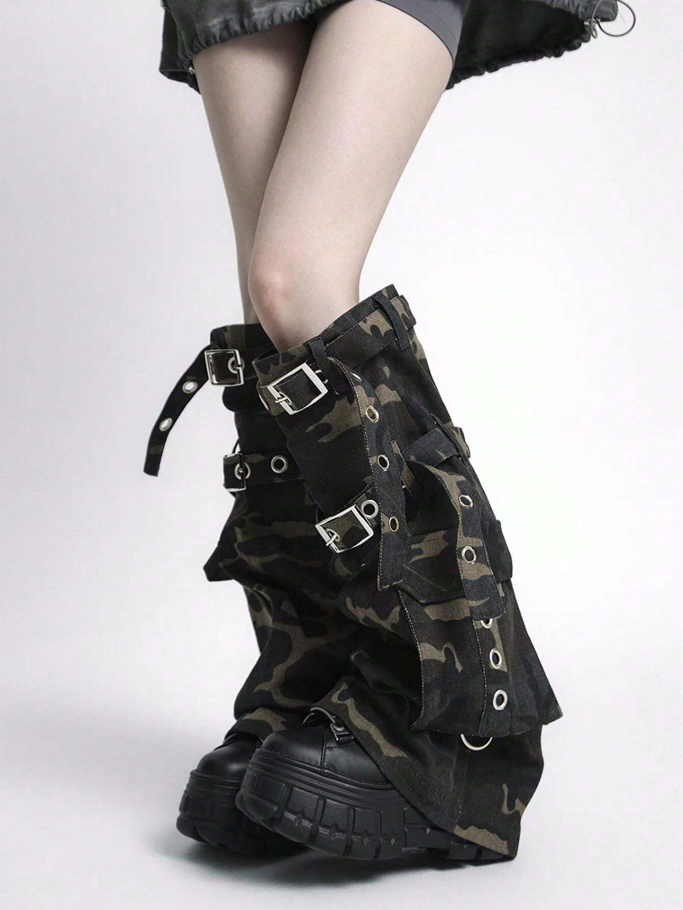 Fashionable Camouflage Leg Warmers, Fits Calf Size 38cm And Below