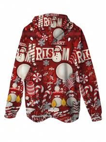 Men's 3D Christmas Gift Small Lantern Printed Hoodie - Multicolor - View 4