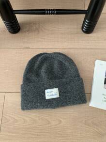 1pc Solid Color Slim-Fit Sewn Label Fashionable Korean Version Knit Hat, New Women's Elastic Warm Knitted Watermelon Hat, Breathable, Versatile Brimless Knit Cap, Suitable For Campus, Daily Wear, Outdoor Sports - Multicolor - View 15