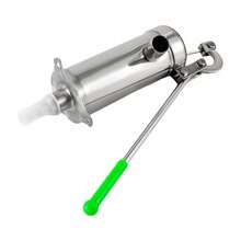 ZhdnBhnos Bomba manual de agua para pozos, jarra para el jardín, bomba de succión con prensa manual de acero inoxidable - Plateado - Ver 11