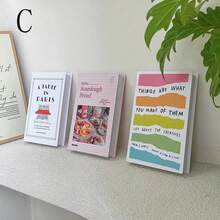 3pcs Simple English Text Folding Fake Book Ins Cream Style Cute Pink Creative Desktop Decoration Faux Books - Multicolor - View 7