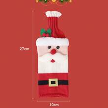 1 件新款圣诞葡萄酒瓶盖、创意葡萄酒香槟套装、酒店餐厅餐桌装饰、节日用品 - 彩色 - 查看 4