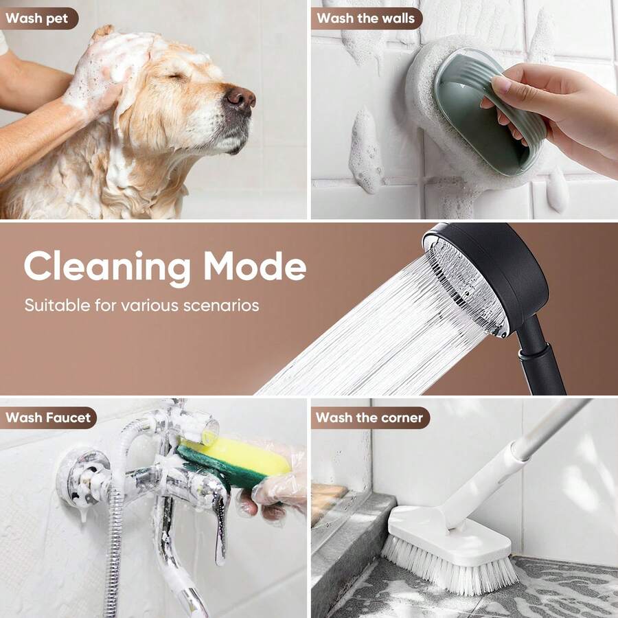 GOXIUHAN Handdouchekopset Hogedruk RVS Handdouchekop met hoge