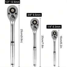 3PCS Ratchet Handle Set Wrench Quick Release Heat-Treated Carbon Steel Professional Set Suitable For Home Vicycle And Car Repair Tools - Variant1 - View 2