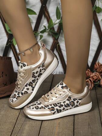 Fall/Winter Women's Fashionable Versatile Lace-Up Casual Sneakers