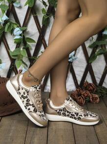 Fall/Winter Women's Fashionable Versatile Lace-Up Casual Sneakers - Multicolor - View 4