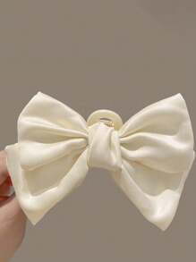 3pcs/Set Women's Pink, Black, White Elegant Bowknot Large Hair Claw Clips Hair Jaw Clip Hair Clamps Hair Clutch Hair Catcher Clip