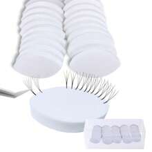 10/50 piezas Gráfico de mapeo de pestañas para principiantes, pestañas wispy, esponjas de práctica de forma de ojo reutilizables, extensiones de pestañas de práctica de maquillaje - Multicolor - Ver 2