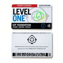 SCP Foundation GUARD Secret PVC Hardcard Special Logo Cosplay Access Grade Card - Single Piece - View 16