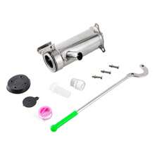 ZhdnBhnos Bomba manual de agua para pozos, jarra para el jardín, bomba de succión con prensa manual de acero inoxidable - Plateado - Ver 5