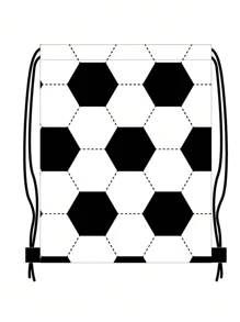 Drawstring Bag Football Print Drawstring Bag Storage Backpack