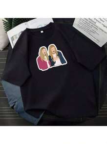 White Chicks Movie Fashion Inspiration T-Shirt Various Colors 100% Cotton - 黑色 - 查看 1