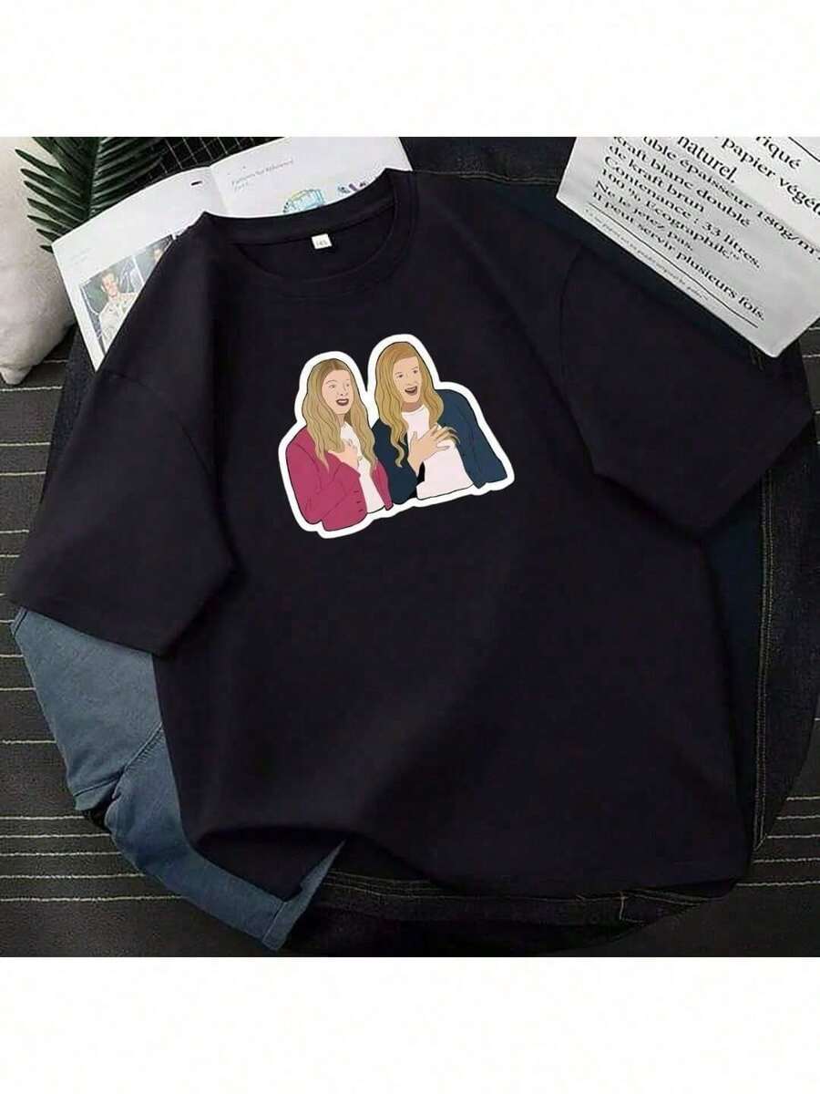 White Chicks Movie Fashion Inspiration T-Shirt Various Colors 100% Cotton - 黑色 - 查看 1