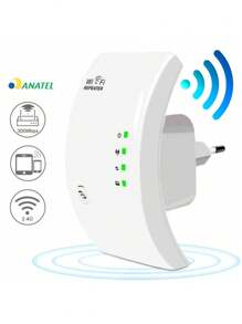 Wifi Signal Amplifier Repeater 300/Mbps Ultra Fast Anatel - 白色 - 查看 1