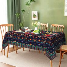 1 件万圣节墨西哥风格装饰桌布，防水防污，适合晚餐、野餐、派对、餐厅、咖啡馆、户外使用，多种尺寸可供选择 - 彩色 - 查看 29
