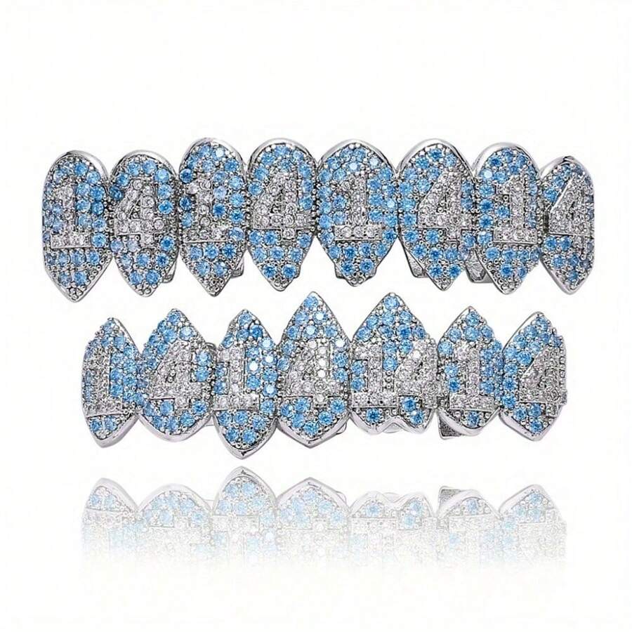 Bijoux Dents Strass Zircon - Grillz Hip Hop Dorés Argentés Pour Sourire Éclatant