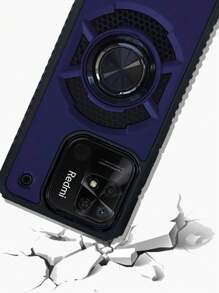 FUNDA USO RUDO CON CLIP O ANILLO PARA REDMI POCO C40 - Azul - Ver 3