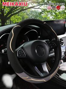 1 pieza Cubierta de volante de coche con diseño de oreja MEIKAXIU, de malla transpirable, se ajusta a volantes de 15 pulgadas, unisex, accesorios para coche - Unitalla - Ver 5