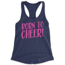 Born To Cheer Racerback Tank Top For Women - Heather grey - View 3