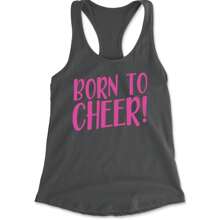 Born To Cheer Racerback Tank Top For Women - Heather grey - View 4