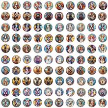 100 张卡通彩色玻璃狗贴纸，适用于笔记本电脑水瓶吉他自行车汽车摩托车保险杠行李滑板涂鸦的乙烯基贴纸，可爱贴花，是送给儿童、青少年、男士、女士的最佳礼物。 - 彩色 - 查看 5