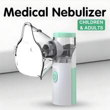 Nebulizer, Portable Nebulizer, Nebulizer Machine For Adults And Kids,For Breathing Problems, Nebulizer Masks And Adjustable Nebulization Rate Mesh Nebulizer, Facial Hydration (No Include Battery)