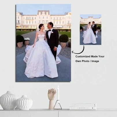 Custom Print Canvas Painting By Your Photo Canvas Poster Personal Gift Customize Figure Animal Pets Pictures, Ideal Gift For Bedroom Living Room Kitchen Corridor, Wall Art, Wall Decoration, Fall Decor, Room Decoration, No Frame Ornamental Exquisite, Modern, Contracted Custom, Personalized, Unique Gifts For Him Her, Boyfriend, Girlfriend, Dad, Mom, Family, Friends For Anniversaries, For Valentine's Day Mother's Day Birthdays, For Housewarming Dining Room, Living Room, Home, Valentine Day Decor