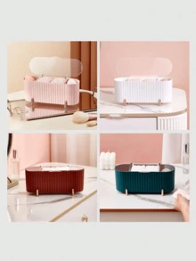Hộp đựng tăm bông trang điểm, tăm, chỉ nha khoa, son môi, bông phấn - Nhiều màu - Xem 8