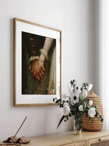 1 pieza Abrazo eterno: arte de pared de tela vintage, decoración gótica melancólica de biblioteca, impresión de lienzo de estética antigua, decoración del hogar para sala de estar, dormitorio, cafetería, oficina, sin marco - Multicolor - Ver 4