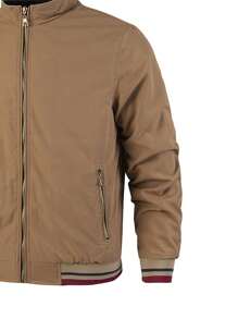 Giacca reversibile casual da uomo per esterno con collo alla coreana, autunno