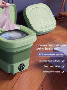 Lavadora Plegable Portatil, Centrifugadora Automatica ,3 Modos de Limpieza - Multicolor - Ver 5