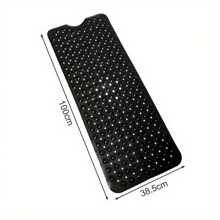 EXTRA LARGE NON-SLIP BATH MAT BATHTUB BATHROOM SHOWER MAT RUBBER STRONG SUCTION - Black - View 4