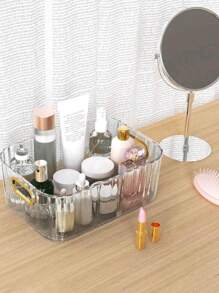 Storage Box Light Luxury Storage Bedroom Dining Room Dresser Desktop Magazine Storage Box Dormitory Household Items Storage Box (Pink)1 Pack - Transparent - View 5