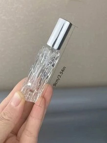 1pc 10ml Glass Perfume Spray Bottle Refillable Pressurized Container, Living Room Home Bedroom Bathroom House Decor, Travel Stuff, Wedding, Party, Birthday, Gifts For Men Mom Dad Friends, New Years, Accessories, Funny Gift - Silver - View 9