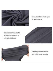 1pc Plain Simple Fashion Skin-Friendly Comfortable Drawstring Turban Hijab Caps, Headwrap Hat, Suitable For Daily Life And Outdoor Sports, Women