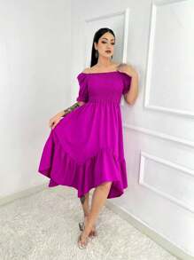 Women Dresses - Rose Red - View 3