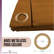 Blackout Curtains Rings 2.75 Width * 2.2 Length Meters - Mustard Yellow - View 4