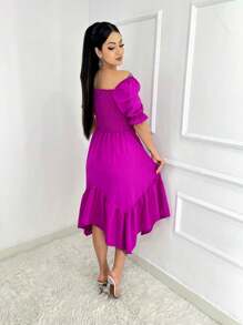 Women Dresses - Rose Red - View 2