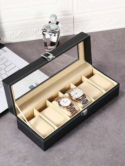 1 pezzo Custodia multi-funzione per orologi da uomo e donna, adatta per conservare orologi meccanici, orologi al quarzo, orologi per bambini; può essere utilizzata anche come organizer antipolvere per gioielli e occhiali