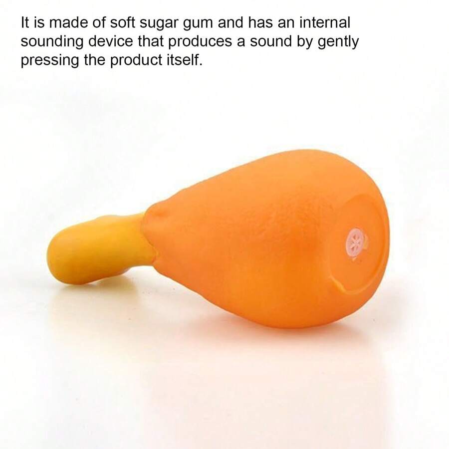 1pc Squeak Chicken Leg Dog Toy For Medium Breeds, Durable Plastic